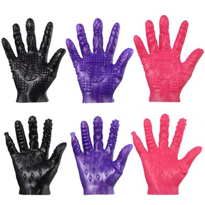 Soft Magic Finger Sleeve Gloves Vagina Clitoris Stimulator Flirting Spike Glove G-spot Massage Sex Toys for Women Masturbation