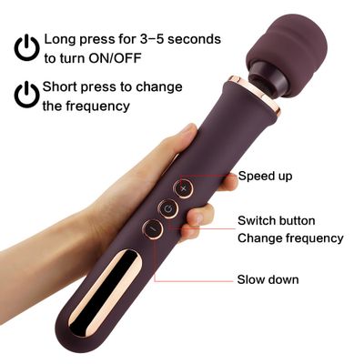 Huge Magic Vibrators for women Wand, USB Charge Big AV Stick Female G Spot Massager Clitoris Stimulator Adult Sex Toys for Woman