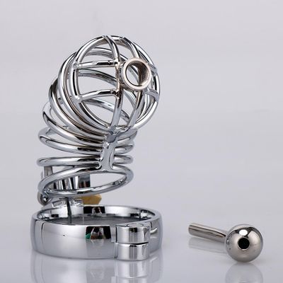 Metal Penis Cock Ring Chastity Lock Cage Body Massager  Stainless Steel Cock Lock Bondage Adult Products Couple Flirting Sex Toy