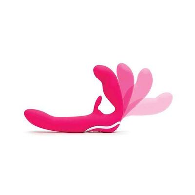 Love Honey - Happy Rabbit Strapless Strap on Vibrator (Pink)