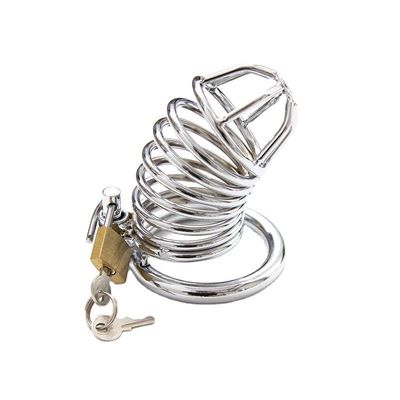 Stainless Steel Cock Cage PUT A RING ON IT METAL COCK CAGE 3.31 INCHES LONG