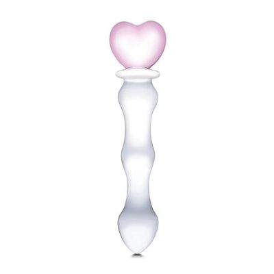 Glas - Sweetheart Glass Dildo 8" (Pink/Clear)