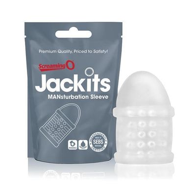 TheScreamingO - Jackits MANsturbation Soft Stroker Sleeve (Clear)