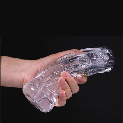 Aircraft Cup Male Inflatable Doll Masturbation Manual Telescopic Transparent Aircraft Cup Penis Exerciser