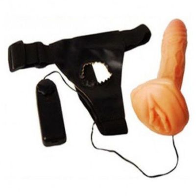 Strap On Dildo with Vagina Ultimate Remote Control Vibration with Harness – SEX TANTRA