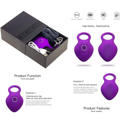 2020 penis ring Cock Ring Vibrating Adult Sex Toy for Couple USB vibro Ring Delay Premature Ejaculation Lock Fine cockring Men