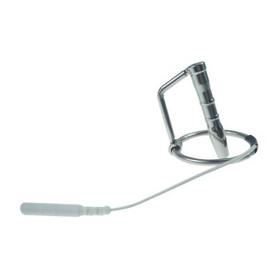 length 43mm Electric shock stainless steel urethral sound with head ring male catheter penis plug electro stimulation sex toys