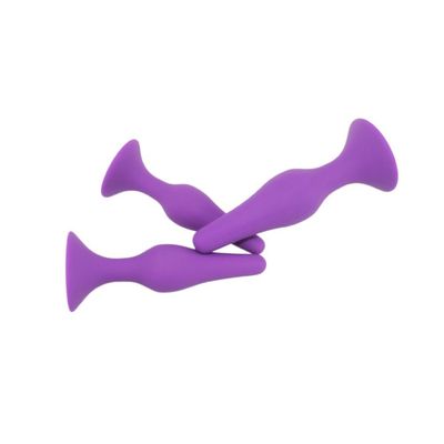 RunYu S/M/L/XL Comfortable Silicone Anal Plug Suction Cup Beads Butt Plug Anal Dilator Anal Sex Toys for Women Anus Adult Games