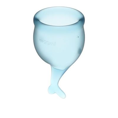 Satisfyer - Feel Secure Menstrual Cup Set (Light Blue)