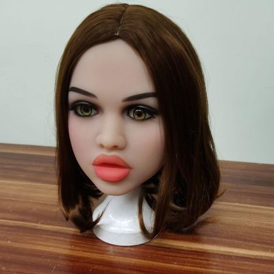 Big Lips Oral Sex Dolls Head for Silicone Love Doll 66 Men Sex Toy European Face Mouth Opened Sexy Women for Adult Doll Blond