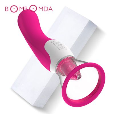 Vagina Sucking Lick Vibrator For Adult Oral Sex Suction Clitoris Nipple Stimulation Massagers Female Masturbation Erotic Sex Toy