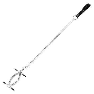 Labia Clips With Metal Chain Women Clit Stimulator Vagina Spreader Adult Games BDSM Bondage Clitoris Clamps Slave Fetish Sex Toy