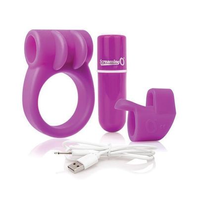 The Screaming O - Charged CombO Rechargeable Better Sex Couples' Kit (Purple)