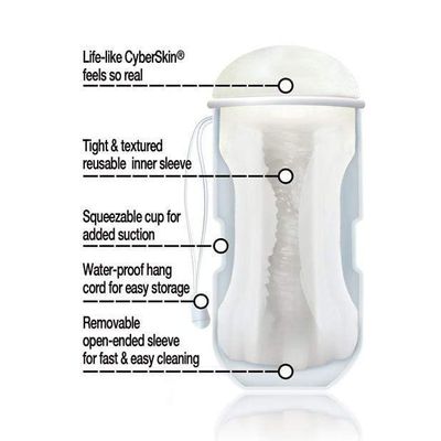 Topco - Vulcan Glide Ice Ass Stroker with Cooling Glide (Clear)