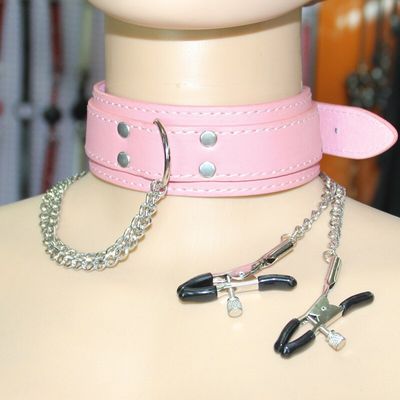 BDSM Nipple Chain Clamps Bondage Restraint Fetish Collar Chain Collocation Breast Clips Sex Toys for Women Adult Games Exotic