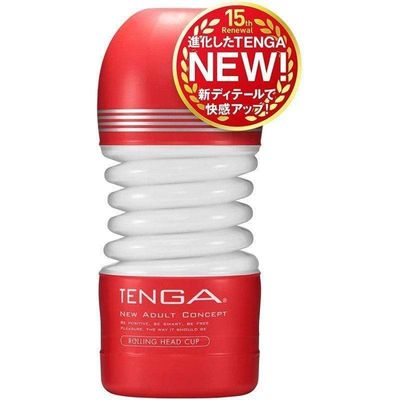 Tenga - New Rolling Head Cup Masturbator (Red)