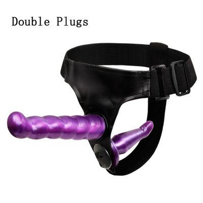 Big Double Dildos Strapon Dildo Vibrator for Women Vibrating Strap on Double Dildos for Lesbian Strapon Penis with Harness Belt
