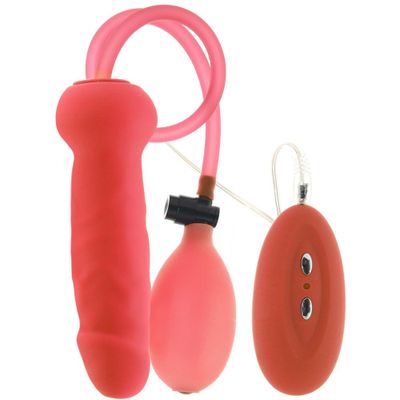 Ouch! Inflatable Vibrating Silicone Dildo