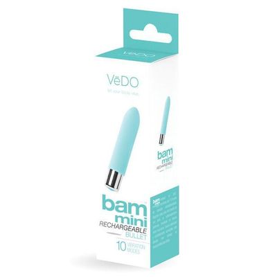 VeDo - Bam Mini Rechargeable Bullet Vibrator (Turquoise)