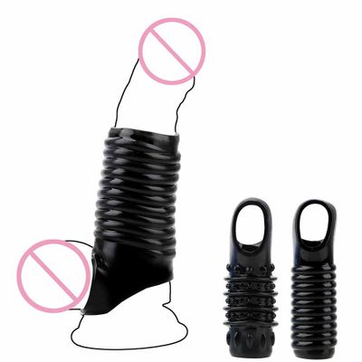 1/2 pcs Large Size Penis Extender Condoms Reusable Penis Sleeve Girth Impotence Dick Enlargement Sex Toys Cock Ring For Men