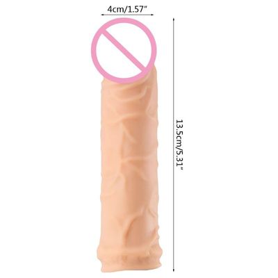 Penis Hollow Cover Simulation Texture Men Women Pleasure Sex Toy Sleeve Unisex Dropship