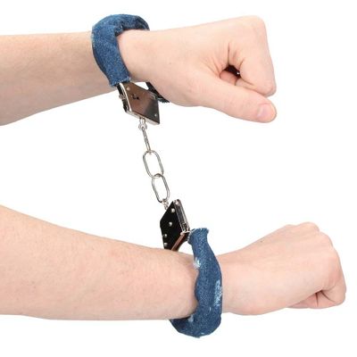 Ouch! Denim Style Metal Hand Cuffs