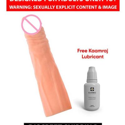 2 Inch Penis Cover With Super Veiny Texture For Realisitc Feel Sex Toy For Men And Couples + Free Kaamraj Lubricant By Naughty Nights