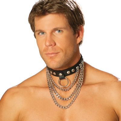 Leather & Chains Collar