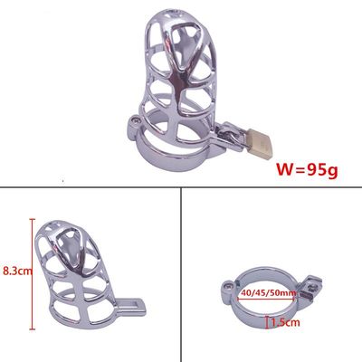 Sexy Toy for Men Metal Cock Cage Penis Lock Sexy Toy 40/45/50mm for Choose Bird Cage Chastity Device