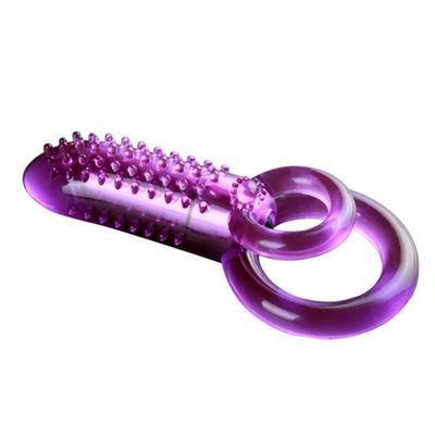 2 in 1 Men Vibrating Penis Cock Ring Double Ring Female Massager Clitoris Stimulate Vaginal Masturbation Adult Sex Toys