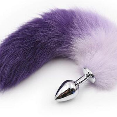 Fetish Soft Wild Fox Tail Metal Steel /Silicone Anal Plug Butt Plug For Women,Cosplay Accessories,Crawls Paws Buttplug