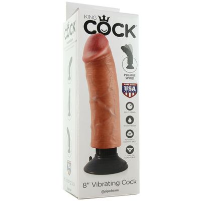 King Cock 8" Vibrating Dildo
