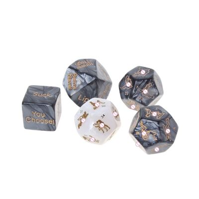 5Pcs/Set Sex Dice Adult Erotic Romance Humour Game Bachelor Party Gift Love Dice Posture Sexo Bdsm Restraints Gamble Toys