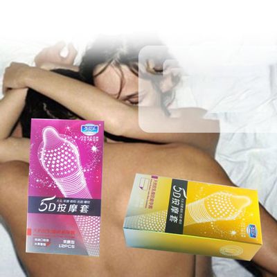 12pcs Premium 5D Dotted Thread Condoms Natural Latex Condoms Ultra Thin Penis Sleeve Contraception Sex Toys For Men Random Color