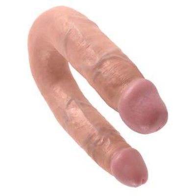 Pipedream - King Cock U Shaped Medium Double Trouble Dildo (Beige)