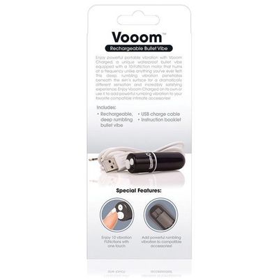 The Screaming O - Charged Vooom Rechargeable Bullet Vibrator (Black)