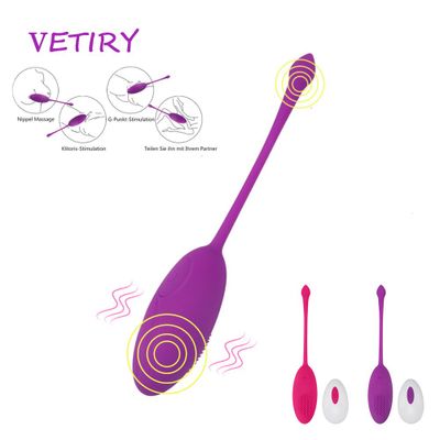 VETIRY Silicone Vibrator Kegel Ball Smart Ball Sex Toy for Women Vagina Tighten Exercise Vaginal Geisha Ball Remote Control