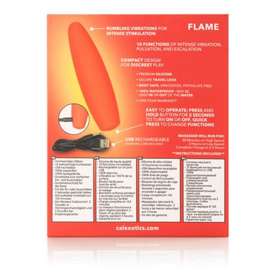 California Exotics - Red Hot Flame Rechargeable Bullet Vibrator (Red)