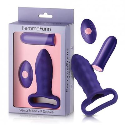 Femme Funn Versa Bullet W/plug Sleeve &#8211; Dark Purple