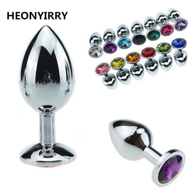 Buy 1 pcs Medium Size Metal Crystal Anal Plug Stainless Steel Booty