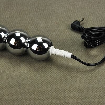 New Electric Shock 5 Beads Stainless Steel Butt Plug Anal Plug Electro Shock Therapy Parts Electrical Sex Toys For Men Women