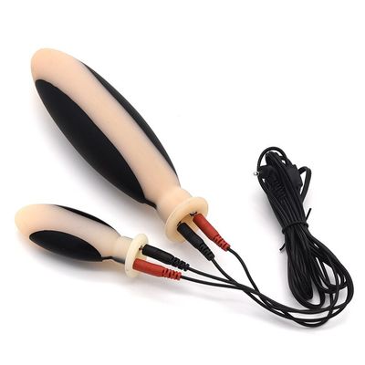 Electric shock silicone anal plug anal vaginal ass plug dildo electric shock orgasm accessories masturbation massage adult games