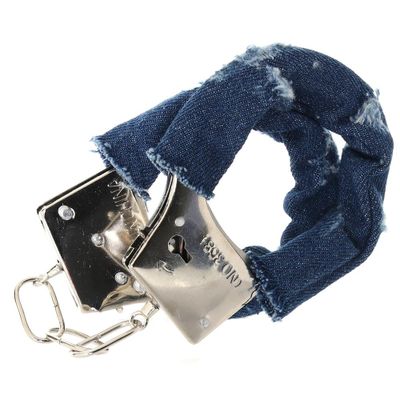 Ouch! Denim Style Metal Hand Cuffs