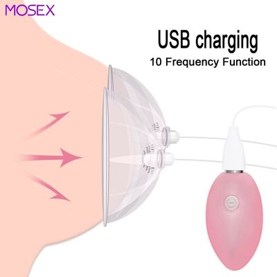 7 frequency vibration breast  stimulation massage large cup nipple massager