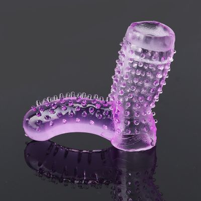 Finger Penis Sleeve Cock Ring For Woman G-Spot Penis Vagina Clit Stimulate Dildo Adult Sex Toys Penis Rings