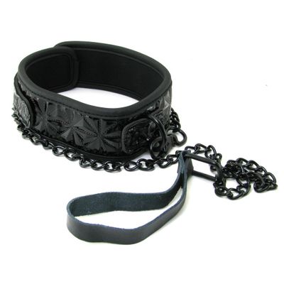 Sinful Collar with Leash - Black