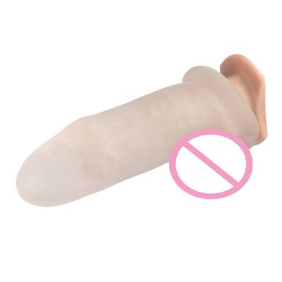Men Thick Penis Sleeve Extender ,Silicone Dick Cock Enlargement Extension Condom,Adult Sex Toys For Men