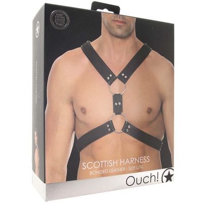 Ouch! Scottish Bonded Leather Harness - L/XL