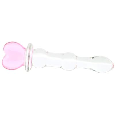 Crystal Heart of Glass Dildo with Case