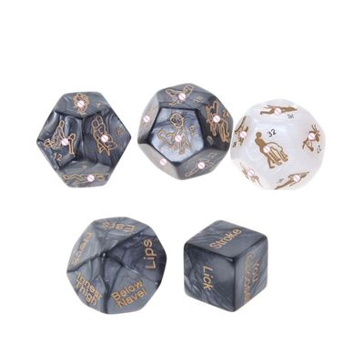 5Pcs/Set Sex Dice Adult Erotic Romance Humour Game Bachelor Party Gift Love Dice Posture Sexo Bdsm Restraints Gamble Toys